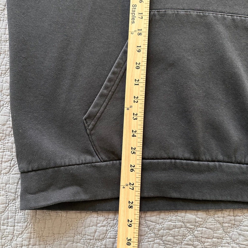 Adidas Essentials Mens XL Black 3-Stripe Fleece Pullover Hoodie Sweatshirt - Picture 5 of 10